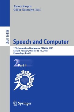 Cover Speech and Computer (eBook, PDF)
