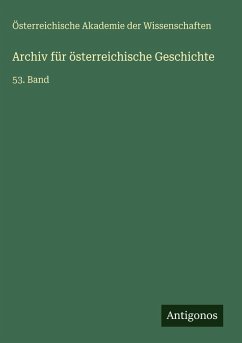 Cover Archiv für österreichische Geschichte