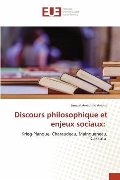 Cover Discours philosophique et enjeux sociaux:
