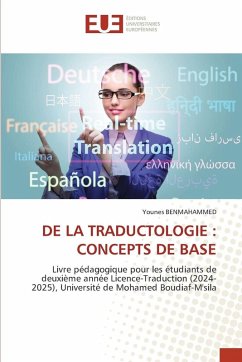 DE LA TRADUCTOLOGIE : CONCEPTS DE BASE - Benmahammed, Younes