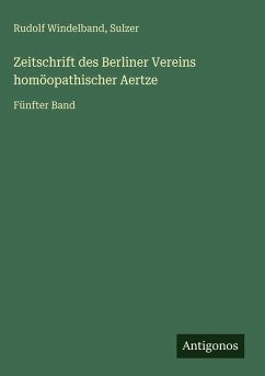 Cover Zeitschrift des Berliner Vereins homöopathischer Aertze