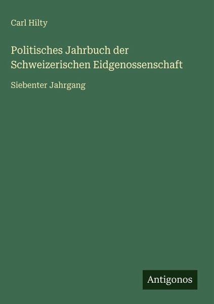 Politisches Jahrbuch der Schweizerischen Eidgenossenschaft