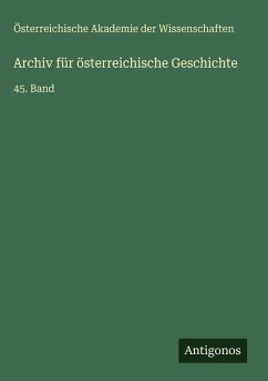 Cover Archiv für österreichische Geschichte