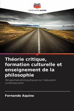 Cover Théorie critique, formation culturelle et enseignement de la philosophie