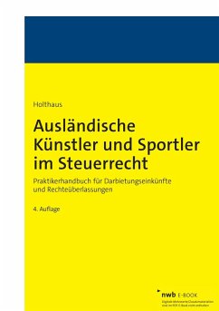 Cover Ausländische Künstler und Sportler im Steuerrecht (eBook, PDF)