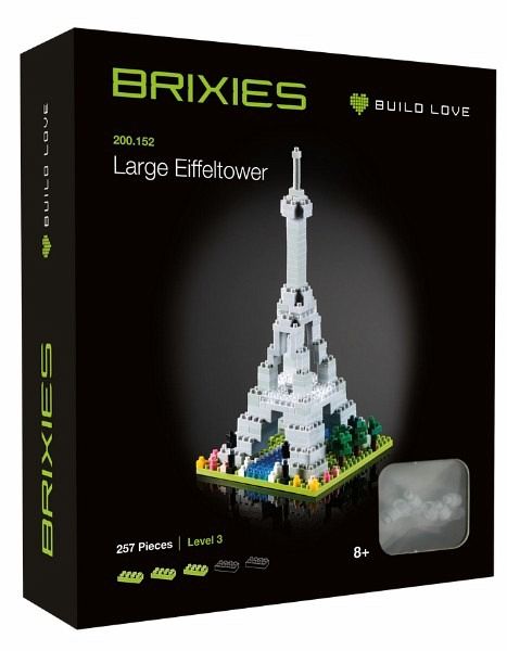 BRIXIES 200.316 - Großer Eiffelturm, 257 Klemmbausteine, Level 3 BRIXIES 200.316 - Großer Eiffelturm, 257 Klemmbausteine, Level 3