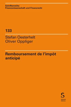 Cover Remboursement de l'impôt anticipé (eBook, PDF)