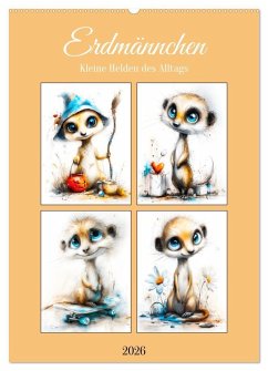 Cover Erdmännchen. Kleine Helden des Alltags (Wandkalender 2026 DIN A2 hoch), CALVENDO Monatskalender
