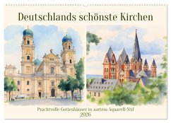 Cover Deutschlands schönste Kirchen (Wandkalender 2026 DIN A2 quer), CALVENDO Monatskalender
