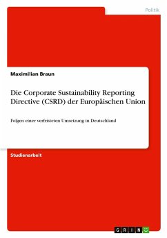 Die Corporate Sustainability Reporting Directive (CSRD) der Europäischen Union - Braun, Maximilian Die Corporate Sustainability Reporting Directive (CSRD) der Europäischen Union - Braun, Maximilian