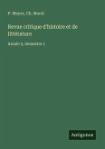 Revue critique d'histoire et de littérature
