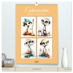 Cover Erdmännchen. Kleine Helden des Alltags (hochwertiger Premium Wandkalender 2026 DIN A2 hoch), Kunstdruck in Hochglanz