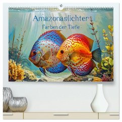 Cover Amazonaslichter. Farben der Tiefe (hochwertiger Premium Wandkalender 2026 DIN A2 quer), Kunstdruck in Hochglanz