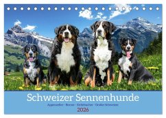 Schweizer Sennenhunde - Appenzeller - Berner - Entlebucher - Große Schweizer (Tischkalender 2026 DIN A5 quer), CALVENDO Monatskalender Schweizer Sennenhunde - Appenzeller - Berner - Entlebucher - Große Schweizer (Tischkalender 2026 DIN A5 quer), CALVENDO Monatskalender