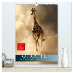 Giraffen - die Welt von oben betrachtet (hochwertiger Premium Wandkalender 2026 DIN A2 hoch), Kunstdruck in Hochglanz