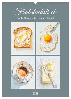 Cover Frühstückstisch. Sanfte Momente in moderner Öloptik (Wandkalender 2026 DIN A2 hoch), CALVENDO Monatskalender