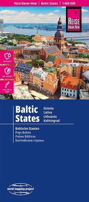 Cover Reise Know-How Landkarte Baltikum   Baltic States (1:600.000): Estland, Lettland, Litauen und Region Kaliningrad