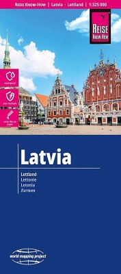 Cover Reise Know-How Landkarte Lettland   Latvia (1:325.000)