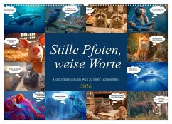 Stille Pfoten, weise Worte - Tiere zeigen dir den Weg zu mehr Gelassenheit (Wandkalender 2026 DIN A2 quer), CALVENDO Monatskalender Stille Pfoten, weise Worte - Tiere zeigen dir den Weg zu mehr Gelassenheit (Wandkalender 2026 DIN A2 quer), CALVENDO Monatskalender