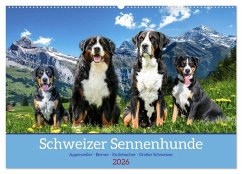 Schweizer Sennenhunde - Appenzeller - Berner - Entlebucher - Große Schweizer (Wandkalender 2026 DIN A2 quer), CALVENDO Monatskalender Schweizer Sennenhunde - Appenzeller - Berner - Entlebucher - Große Schweizer (Wandkalender 2026 DIN A2 quer), CALVENDO Monatskalender