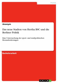 Cover Das neue Stadion von Hertha BSC und die Berliner Politik (eBook, PDF)