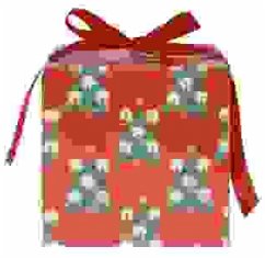 Cover Geschenkpapier Tannenbäume, Rot, FSC MIX