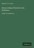 Revue critique d'histoire et de littérature