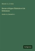 Revue critique d'histoire et de littérature