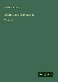 Cover Revue d'art dramatique