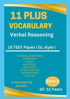 Cover 11 Plus Vocabulary Verbal Reasoning Book 3 - 10 to 11 years