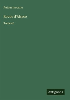 Revue d'Alsace - Auteur Inconnu