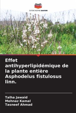 Effet antihyperlipidémique de la plante entière Asphodelus fistulosus linn. - Jawaid, Talha;Kamal, Mehnaz;Ahmad, Tasneef