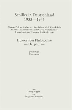 Cover Schiller in Deutschland 1933-1945 (eBook, PDF)
