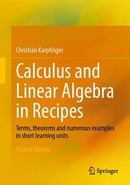 Calculus and Linear Algebra in Recipes Calculus and Linear Algebra in Recipes
