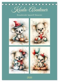 Koala-Abenteuer. Bezaubernde Aquarell-Momente (Tischkalender 2026 DIN A5 hoch), CALVENDO Monatskalender
