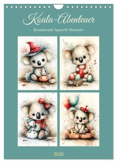 Koala-Abenteuer. Bezaubernde Aquarell-Momente (Wandkalender 2026 DIN A4 hoch), CALVENDO Monatskalender