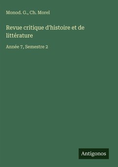 Cover Revue critique d'histoire et de littérature