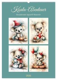 Koala-Abenteuer. Bezaubernde Aquarell-Momente (Wandkalender 2026 DIN A2 hoch), CALVENDO Monatskalender