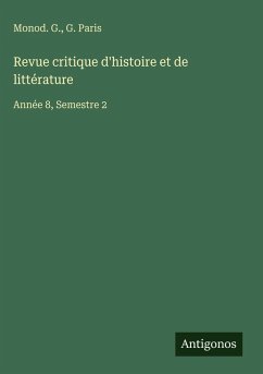 Cover Revue critique d'histoire et de littérature