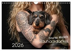 Starke Mädels - Rauhaardackel (Wandkalender 2026 DIN A4 quer), CALVENDO Monatskalender