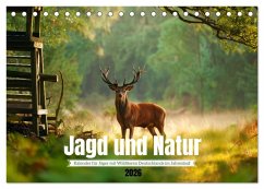 Cover Jagd und Natur - Kalender für Jäger mit Wildtieren Deutschlands im Jahreslauf (Tischkalender 2026 DIN A5 quer), CALVENDO Monatskalender