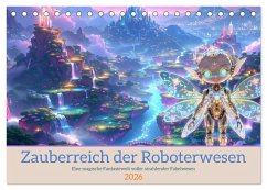 Zauberreich der Roboterwesen (Tischkalender 2026 DIN A5 quer), CALVENDO Monatskalender