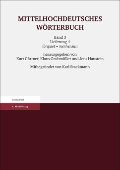 Cover Mittelhochdeutsches Wörterbuch. Dritter Band, Lieferung 4