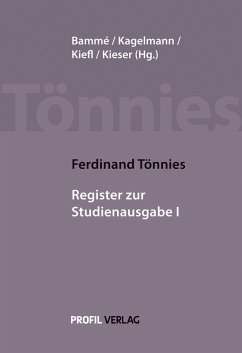 Cover Ferdinand Tönnies: Register zur Studienausgabe I