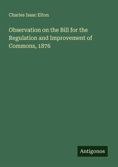 Cover Observation on the Bill for the Regulation and Improvement of Commons, 1876