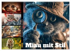 Miau mit Stil (Wandkalender 2026 DIN A2 quer), CALVENDO Monatskalender Miau mit Stil (Wandkalender 2026 DIN A2 quer), CALVENDO Monatskalender