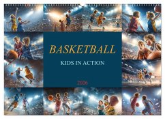 Basketball - Kids in Action (Wandkalender 2026 DIN A2 quer), CALVENDO Monatskalender Basketball - Kids in Action (Wandkalender 2026 DIN A2 quer), CALVENDO Monatskalender