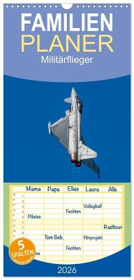 Cover Familienplaner 2026 - Militärflieger mit 5 Spalten (Wandkalender, 21 x 45 cm) CALVENDO
