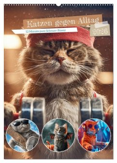 Katzen gegen Alltag (Wandkalender 2026 DIN A2 hoch), CALVENDO Monatskalender Katzen gegen Alltag (Wandkalender 2026 DIN A2 hoch), CALVENDO Monatskalender