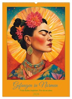 Cover Gefangen in Normen. Frida Kahlo inspiriert. Flor de mi alma (Wandkalender 2026 DIN A2 hoch), CALVENDO Monatskalender